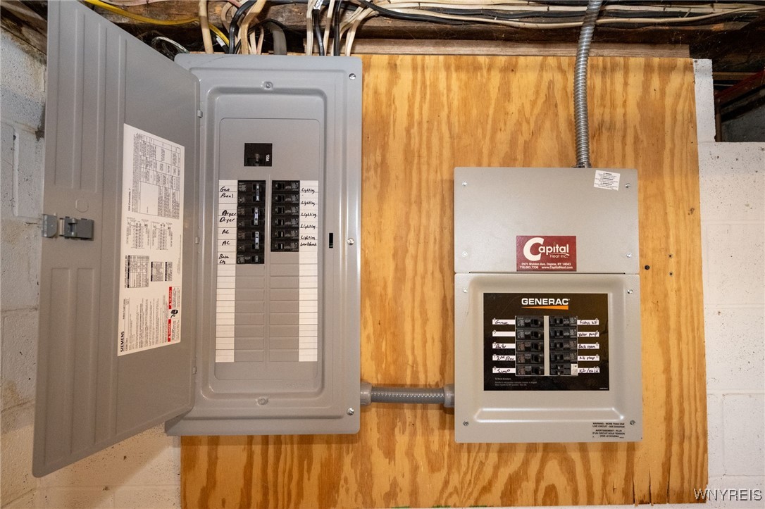 3610 South Newstead Road Alden, NY 14001 - Photo 34 of 49 Electric Panel & Generator Panal
