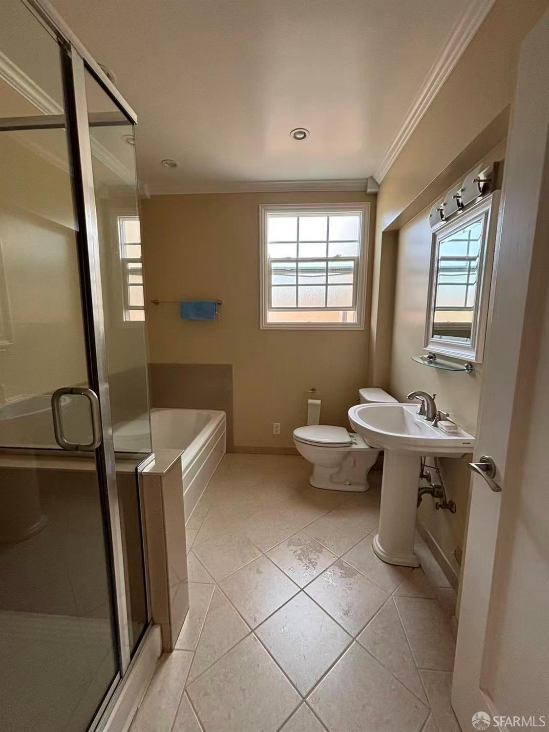 450 Laurel Avenue Millbrae, CA 94030 - Photo 16 of 27 a bathroom with a sink toilet and a mirror