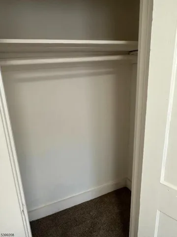 an empty room with a door