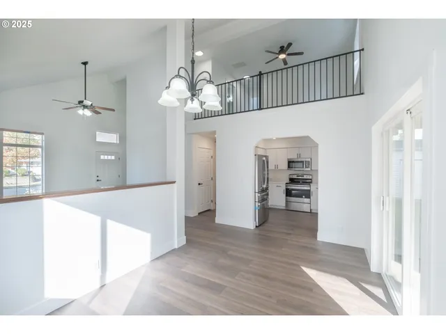 a view interior of a house with wooden floor
