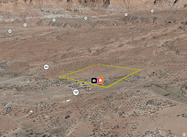 358 South Sky Drive Torrey, UT 84775 - Photo 76 of 82 Aerial Map. Displaying the property boundary and surrounding geographical features