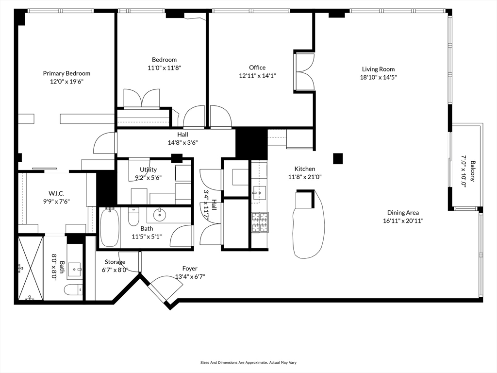 25 Channel Center Street, Unit 1102 Boston, MA 02210 - Photo 28 of 28 a picture of floor plan