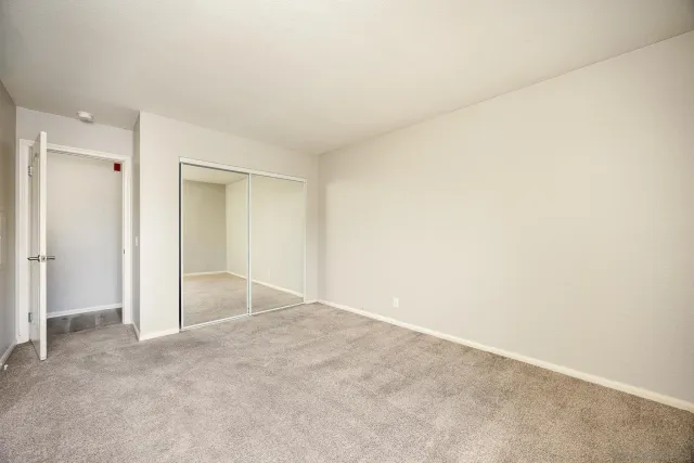 an empty room with a natural light