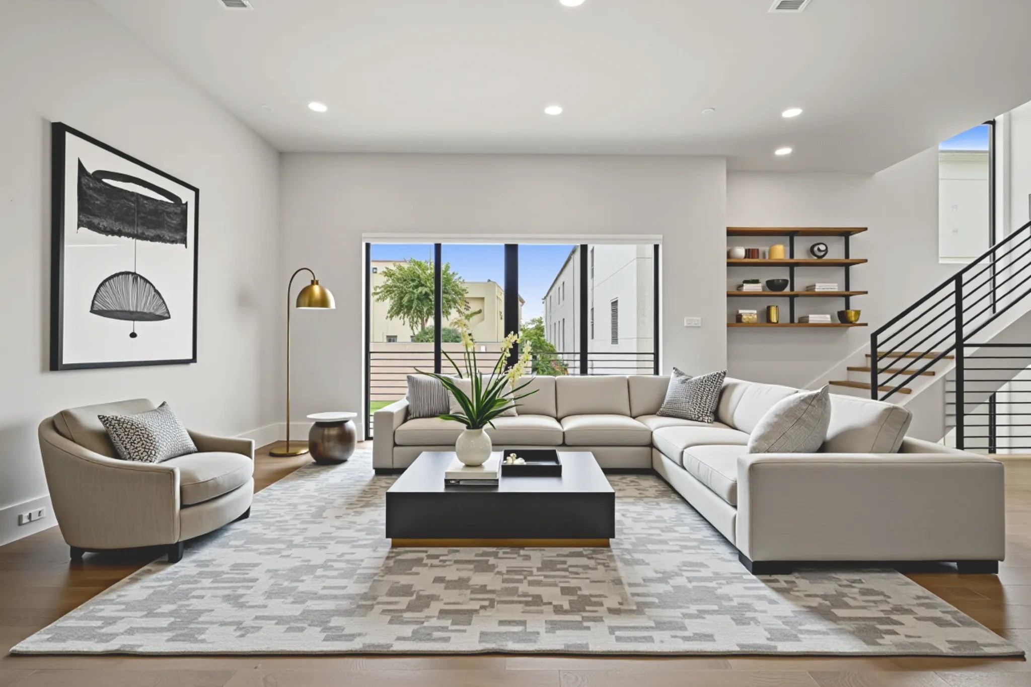 4112 Feagan Street Houston, TX 77007 - Photo 2 of 19 a living room with furniture and a rug