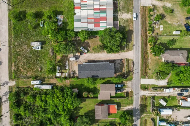 an aerial view of multiple house