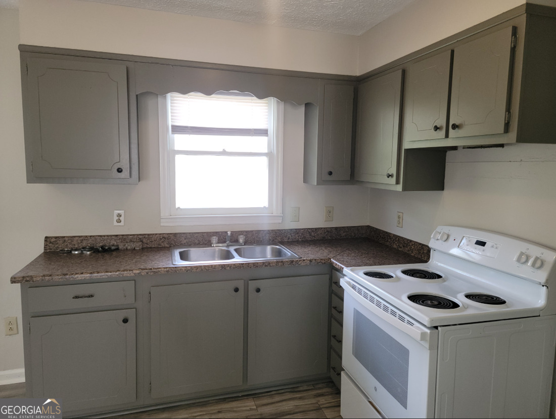 15 Greenview Drive McDonough, GA 30253 - Photo 11 of 26 a kitchen with a sink a stove a microwave and cabinets