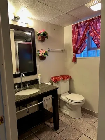 a view of a room with washing machine