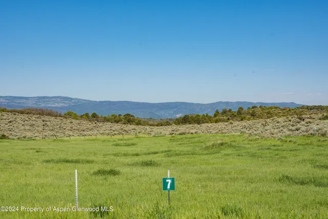 a view of a field with an ocean