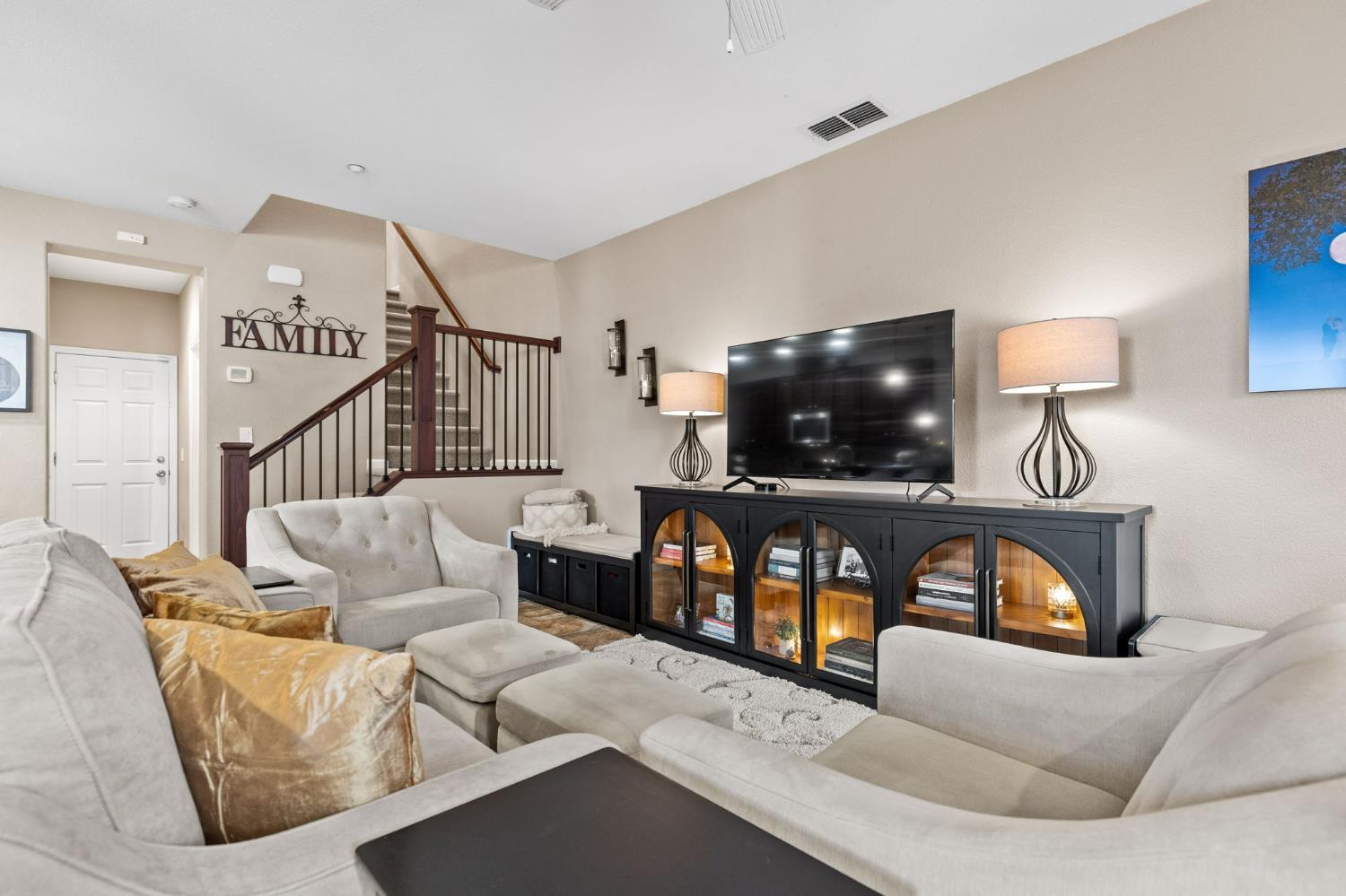 1107 Hudson Circle Lincoln, CA 95648 - Photo 3 of 51 a living room with furniture and a flat screen tv