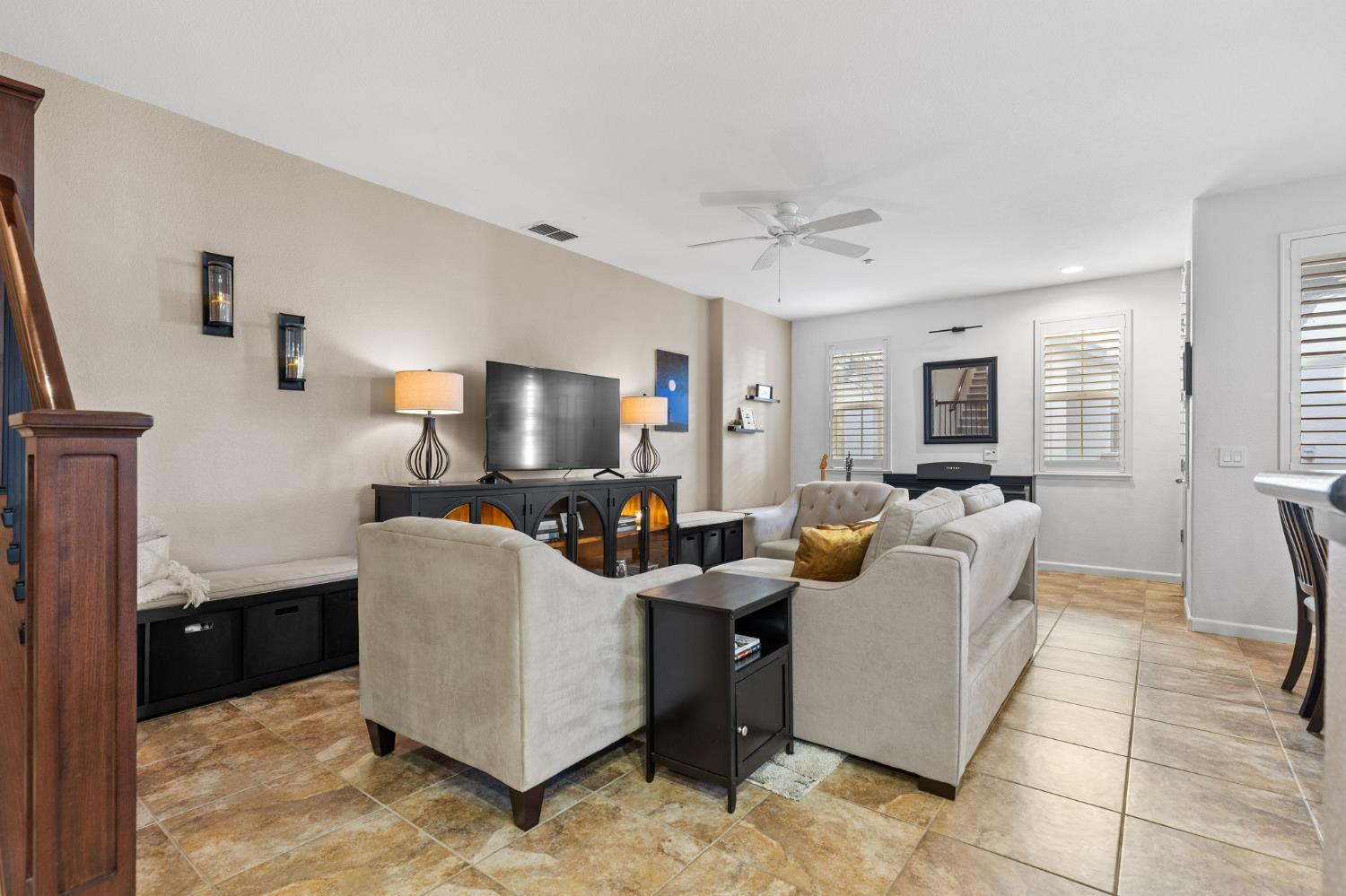 1107 Hudson Circle Lincoln, CA 95648 - Photo 9 of 51 a living room with furniture and a flat screen tv