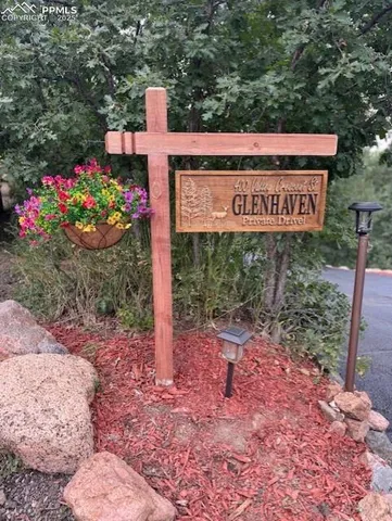 a view of outdoor space with sign board