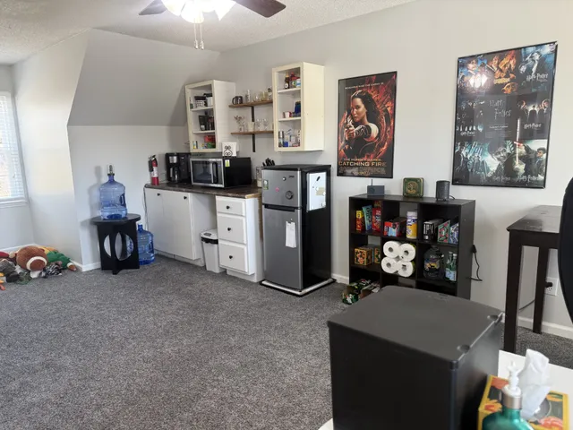 a room with storage and utility