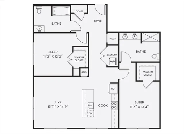 a picture of a refrigerator in a microwave