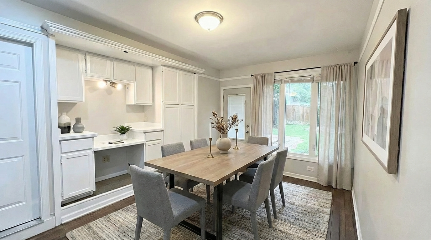 18210 Perth Avenue Homewood, IL 60430 - Photo 3 of 23 a view of a dining room with furniture window and wooden floor