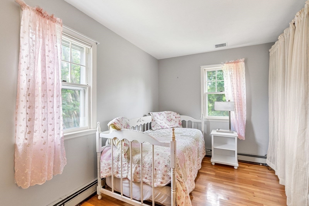 11 Sycamore Road Scituate, MA 02066 - Photo 31 of 39 a bedroom with a bed and wooden floor