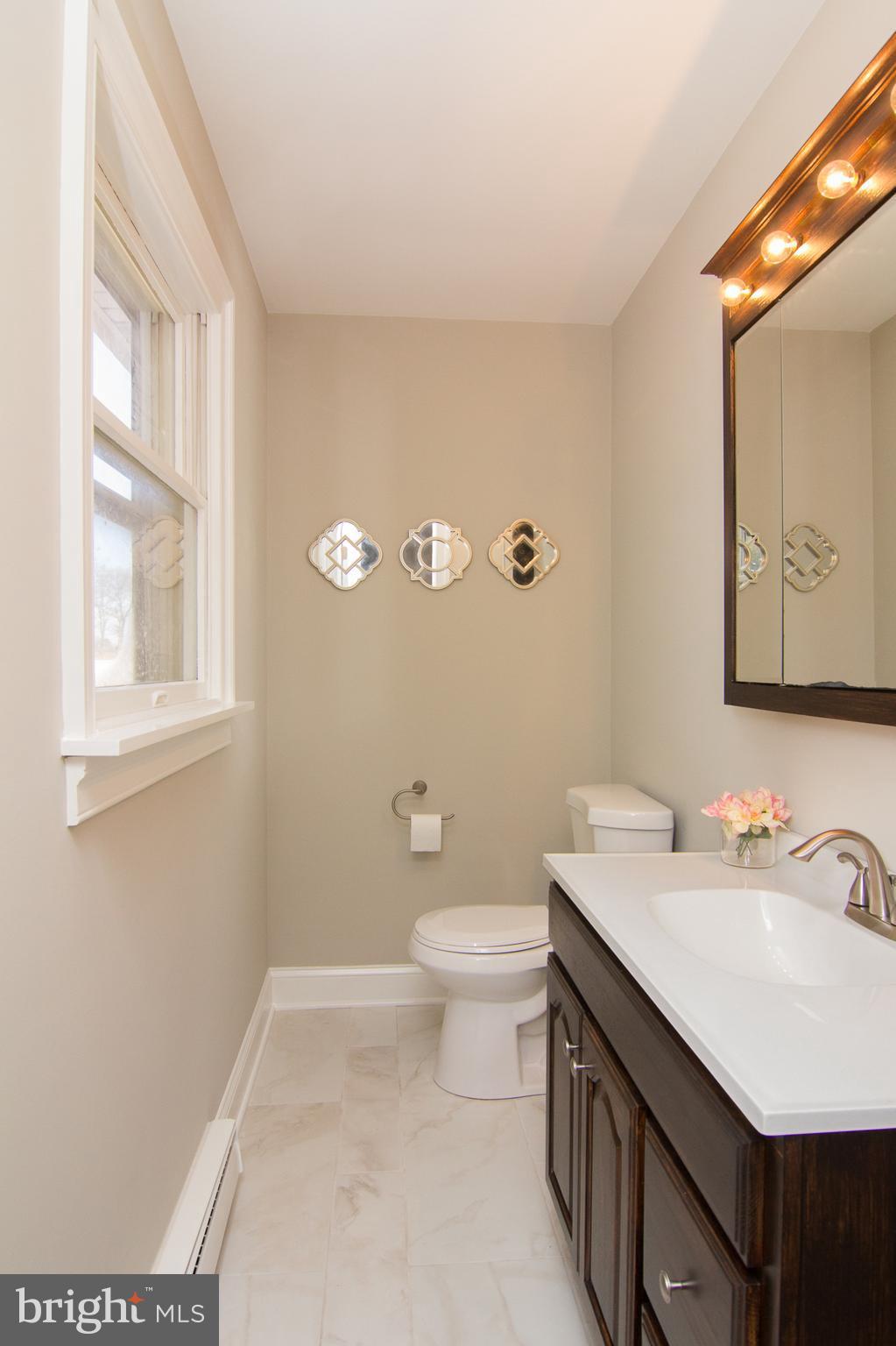 4394 Utz Road Hampstead, MD 21074 - Photo 14 of 30 a bathroom with a sink a toilet and a window