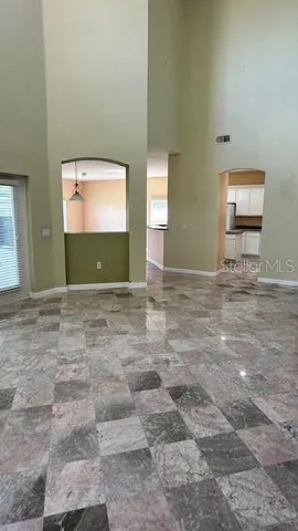 a view of a livingroom with a window