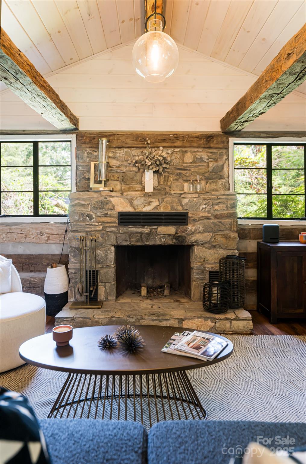 3 Lone Pine Road Biltmore Forest, NC 28803 - Photo 37 of 47 a living room with furniture and a fireplace