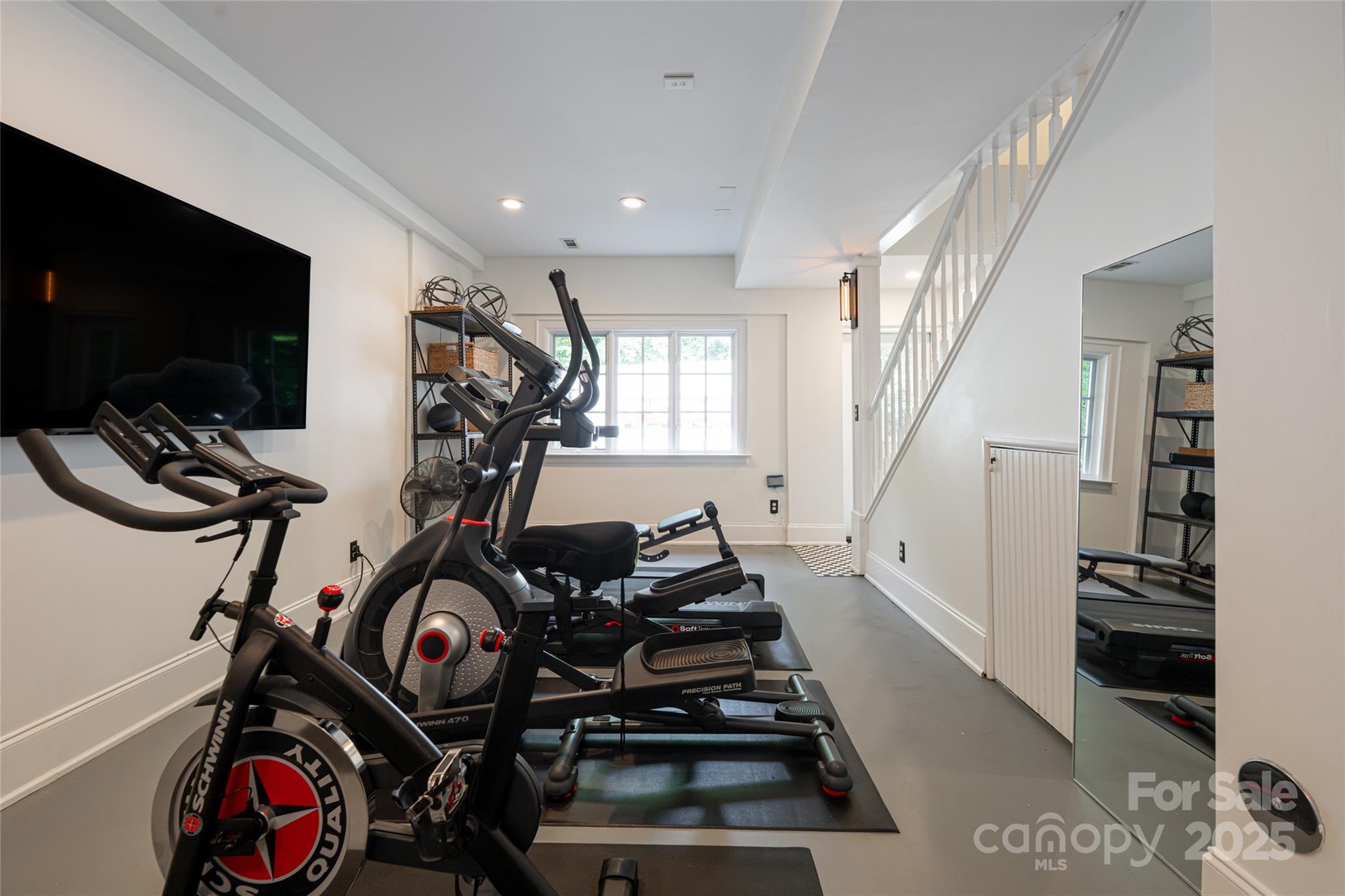 3 Lone Pine Road Biltmore Forest, NC 28803 - Photo 45 of 47 a view of a room with gym equipment