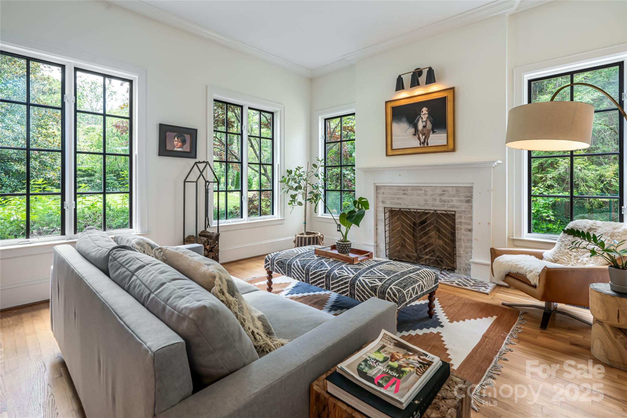 3 Lone Pine Road Biltmore Forest, NC 28803 - Photo 6 of 47 a living room with furniture and a fireplace