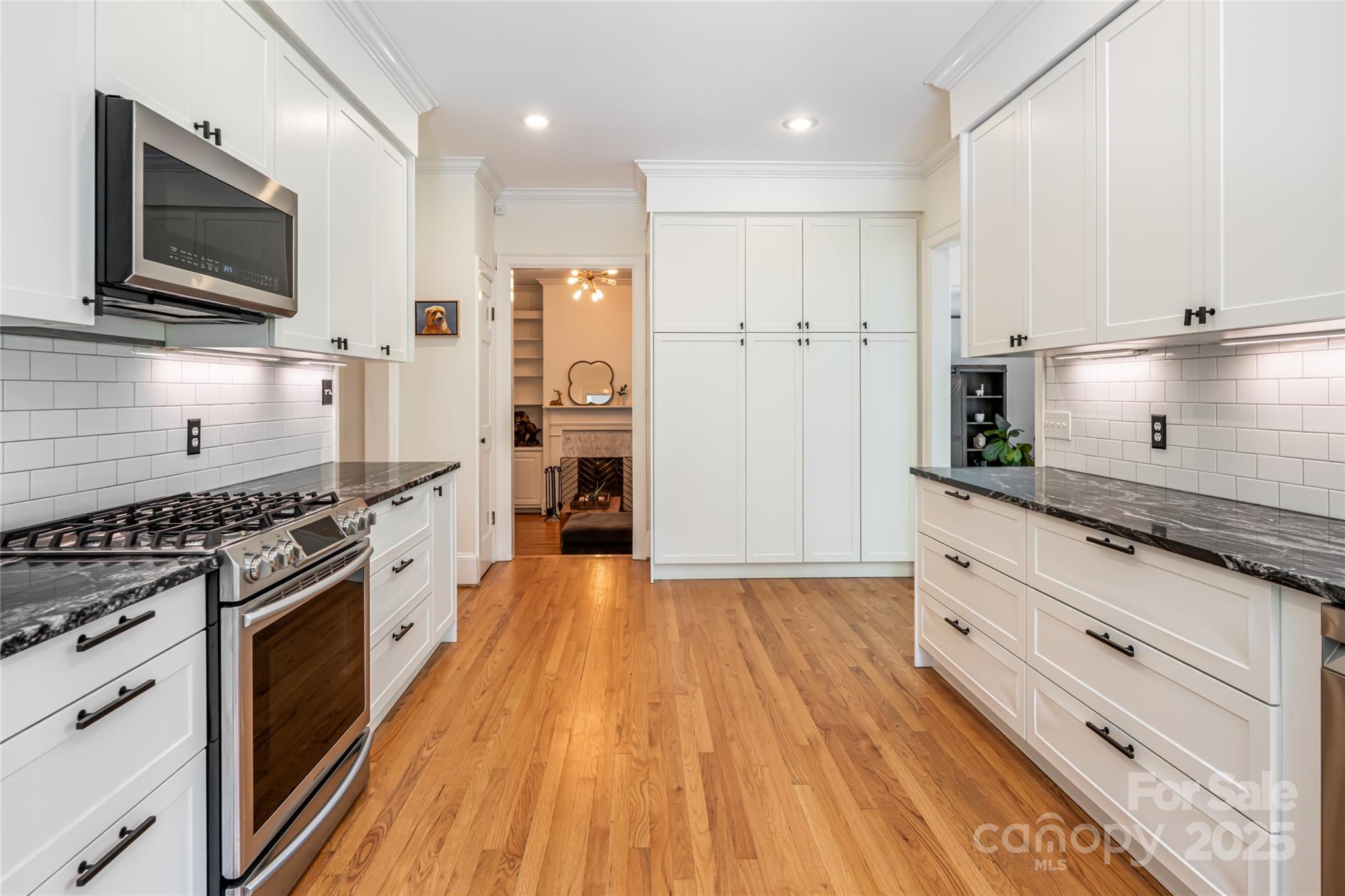 3 Lone Pine Road Biltmore Forest, NC 28803 - Photo 10 of 47 a kitchen with stainless steel appliances kitchen island granite countertop a stove a sink and a refrigerator