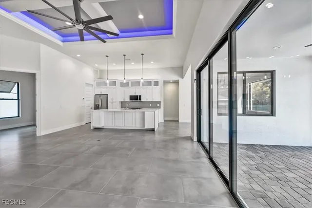 a view of cabinets with window