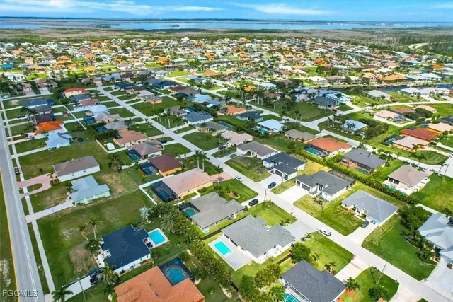 a city view with tall buildings