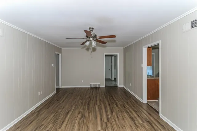 a view of wooden floor in a room