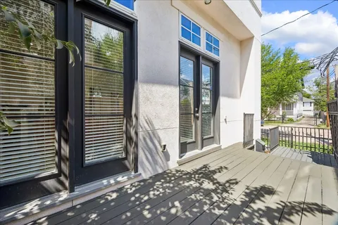 a balcony view with a outdoor space
