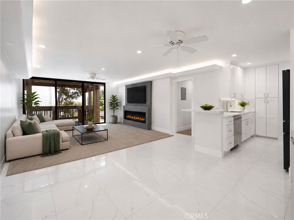 7777 West 91st Street Playa del Rey, CA 90293 - Photo 2 of 26 kitchen and virtually staged living room