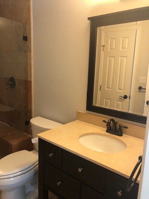 13123 Conifer Road Houston, TX 77079 - Photo 14 of 31 Secondary bathroom with Shower and updated cabinetry.