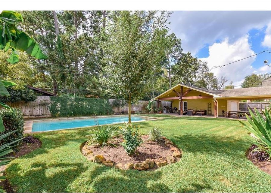 13123 Conifer Road Houston, TX 77079 - Photo 28 of 31 Large pool is perfect for hot Houston summer days! Plenty of Green space.