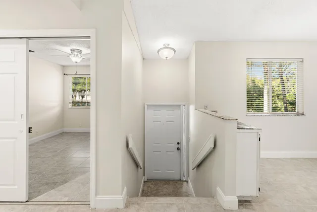 an empty room with a window