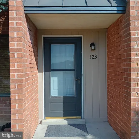 a view of front door of house