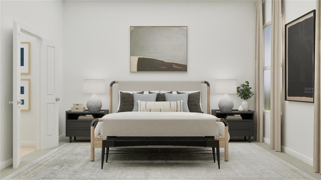 3070 Granite Rdg Avenue Minneola, FL 34715 - Photo 11 of 18 a bedroom with a bed and wooden floor