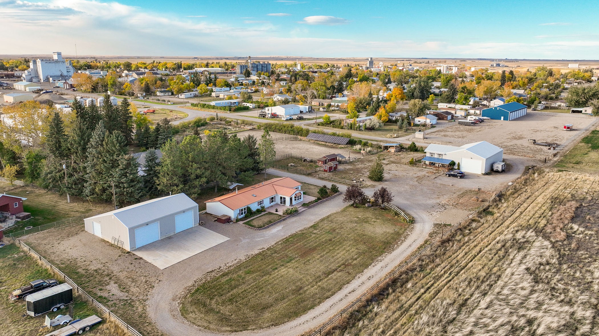 Birds eye view of property