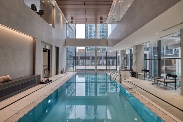 a living room with large window