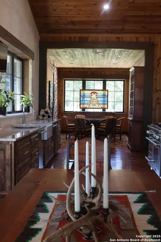 a view of a storage with a fan