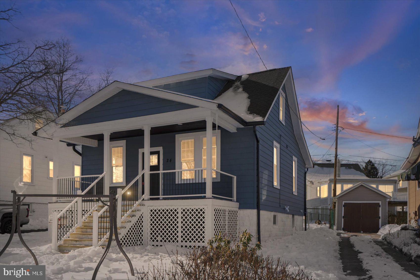 a front view of a house