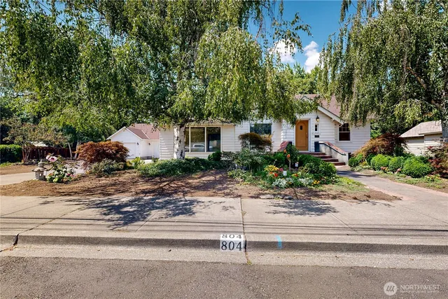 front view of house with a small yard