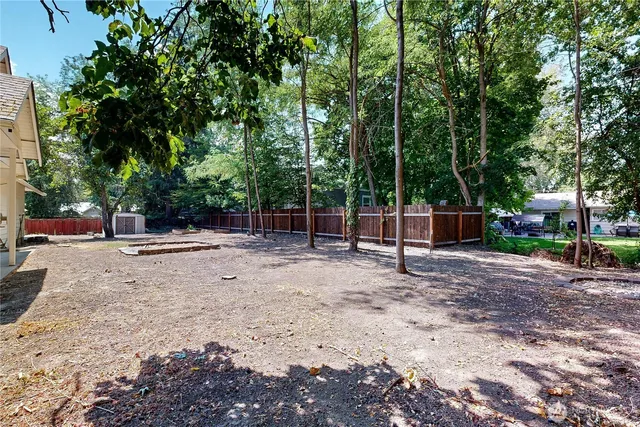 a view of park with trees