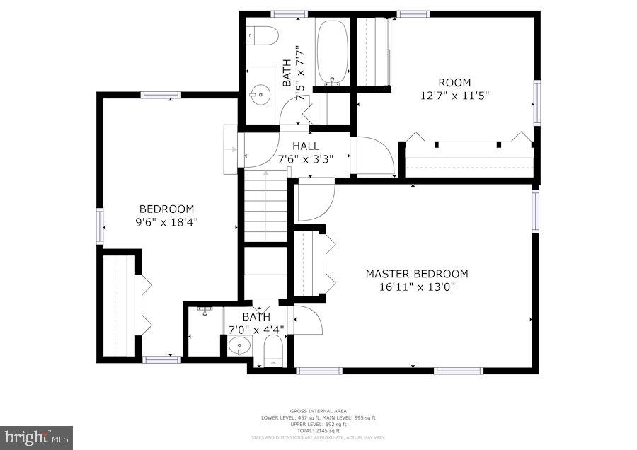 9308 Colesville Road Silver Spring, MD 20901 - Photo 40 of 41 Upstairs Floorplan