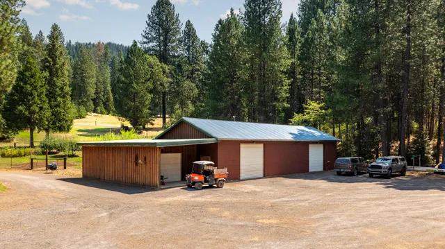 a view of a car parked in front of house