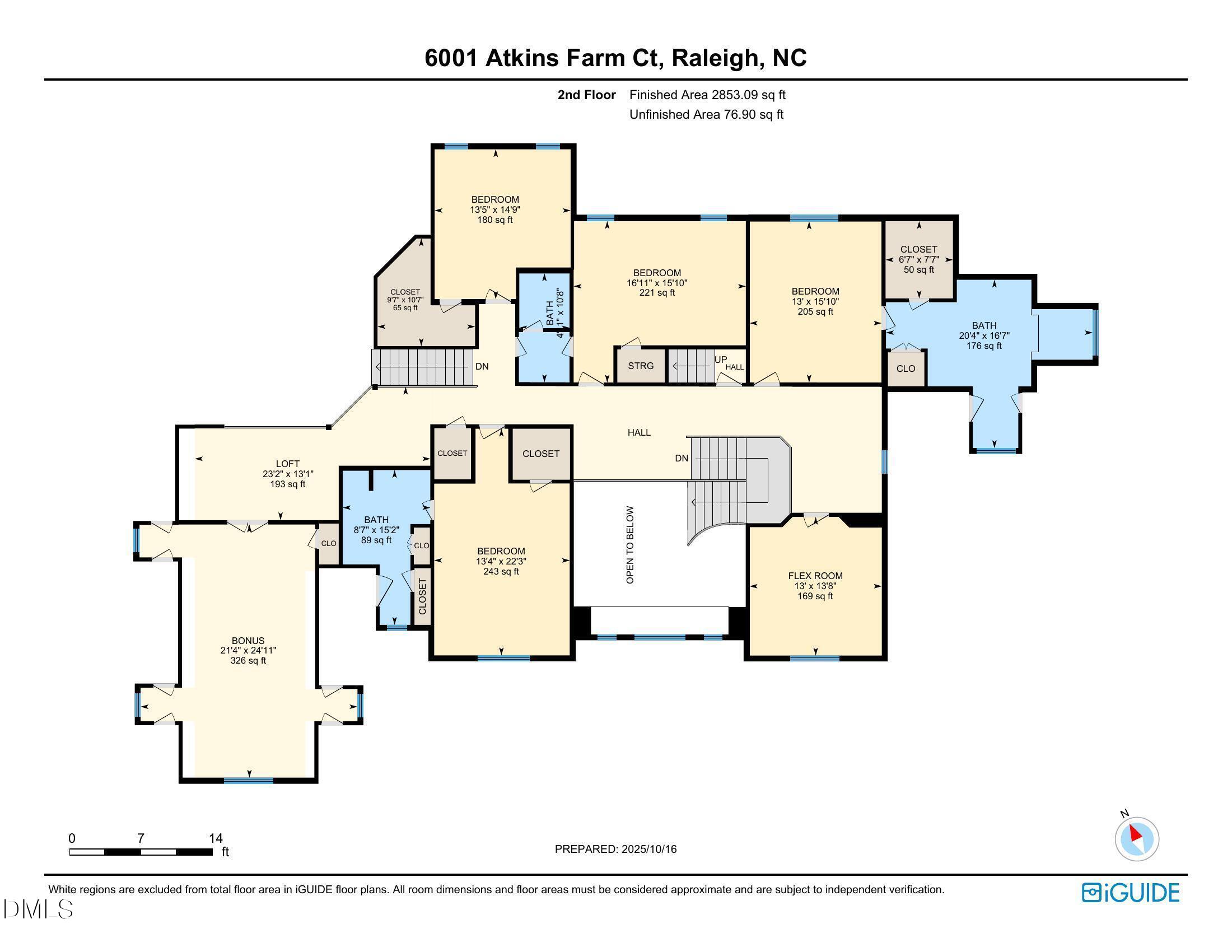 6001 Atkins Farm Court Raleigh, NC 27606 - Photo 95 of 96 2nd FLOOR PLAN