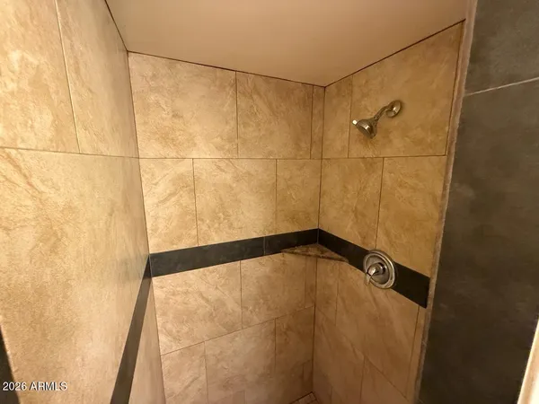 a close up of a shower