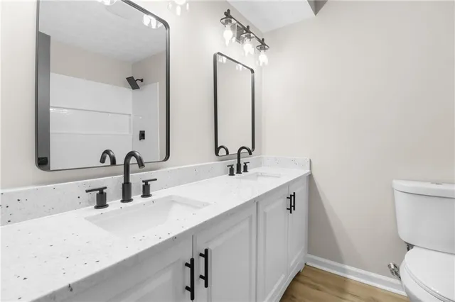 a bathroom with a sink and a toilet