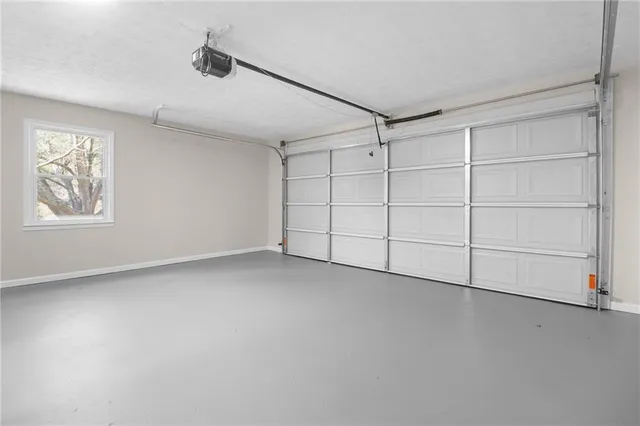 a view of a garage