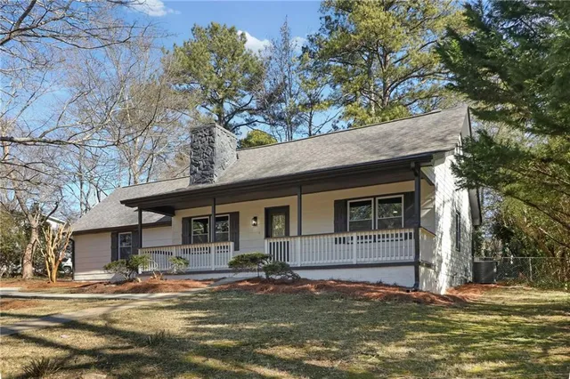 a backyard of a house