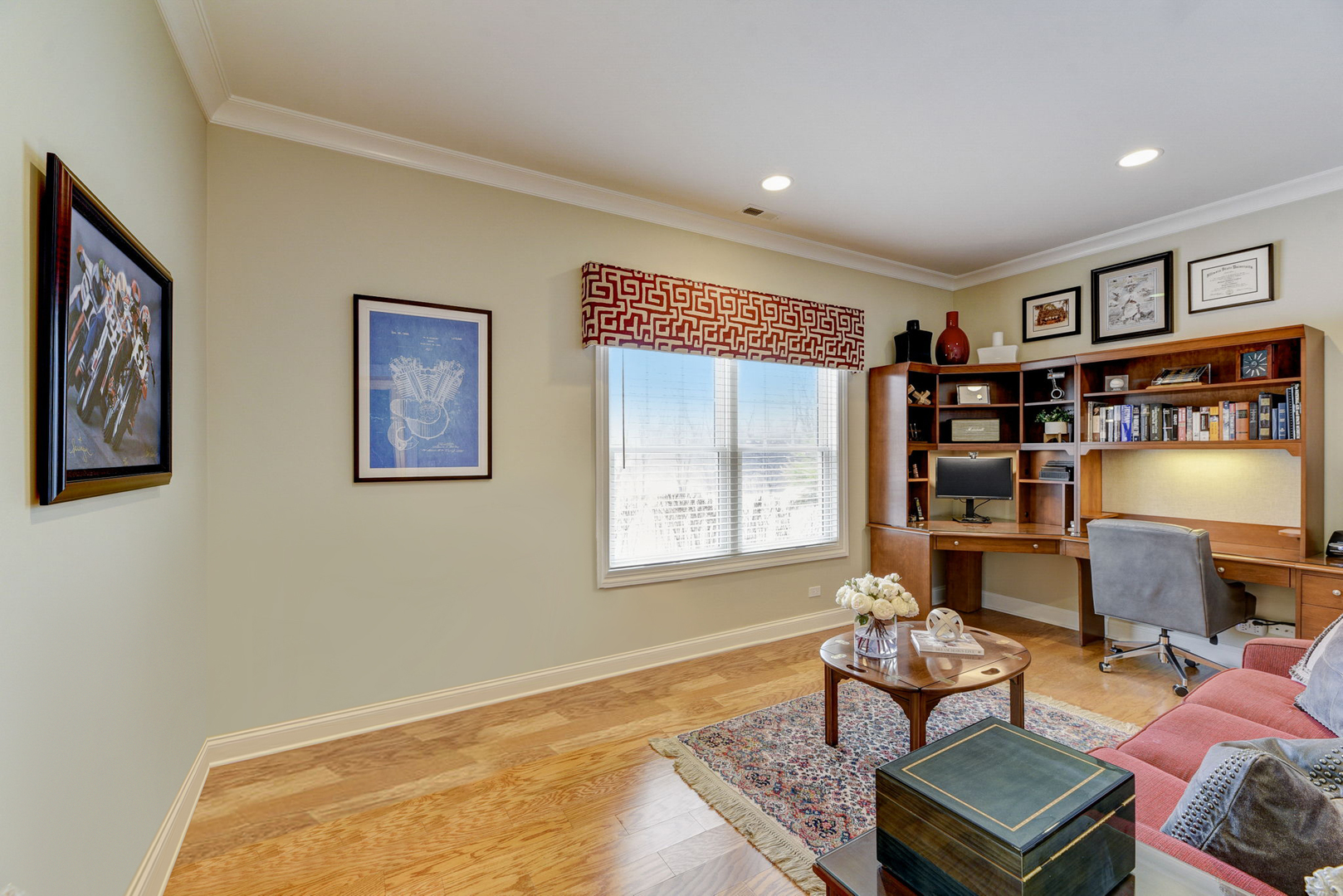 20940 West Summit Drive Kildeer, IL 60047 - Photo 45 of 62 a living room with furniture a window and a bookshelf