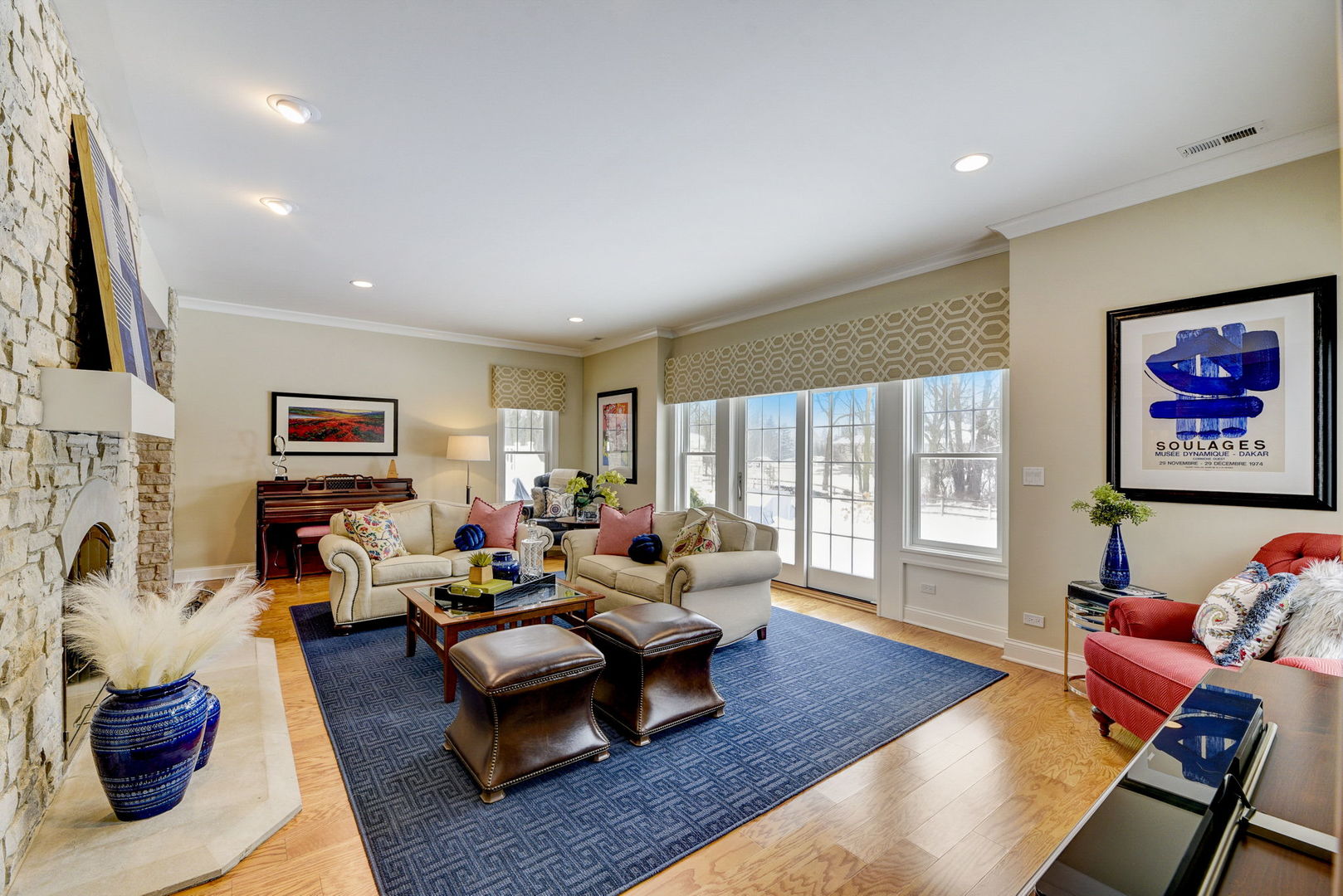20940 West Summit Drive Kildeer, IL 60047 - Photo 49 of 62 a living room with furniture and a fireplace